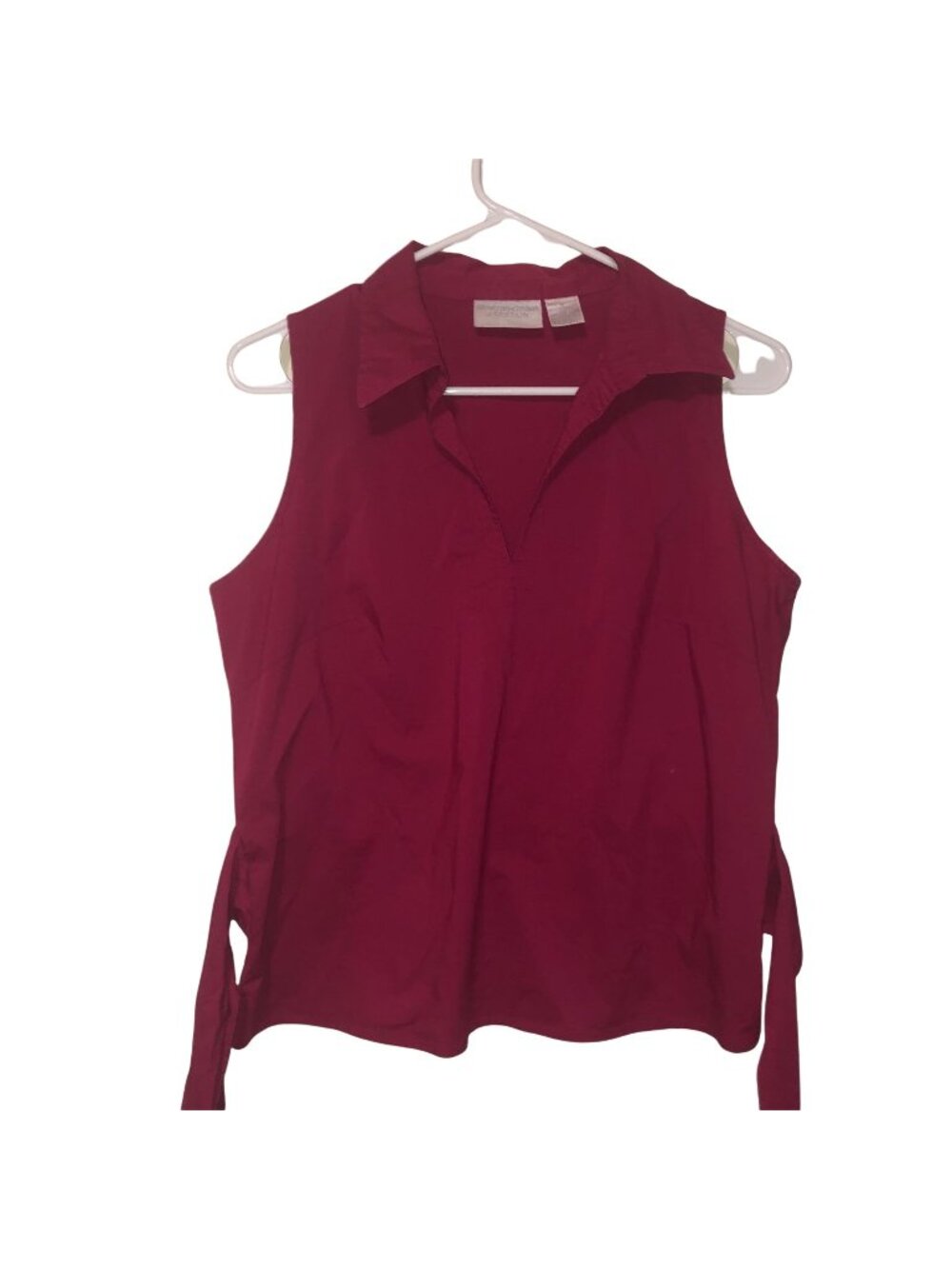 Worthington Magenta sleeveless top tie 8 Stretch